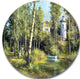 The River In The Spring, Landscape Large Disc Metal Wall Art, 23"