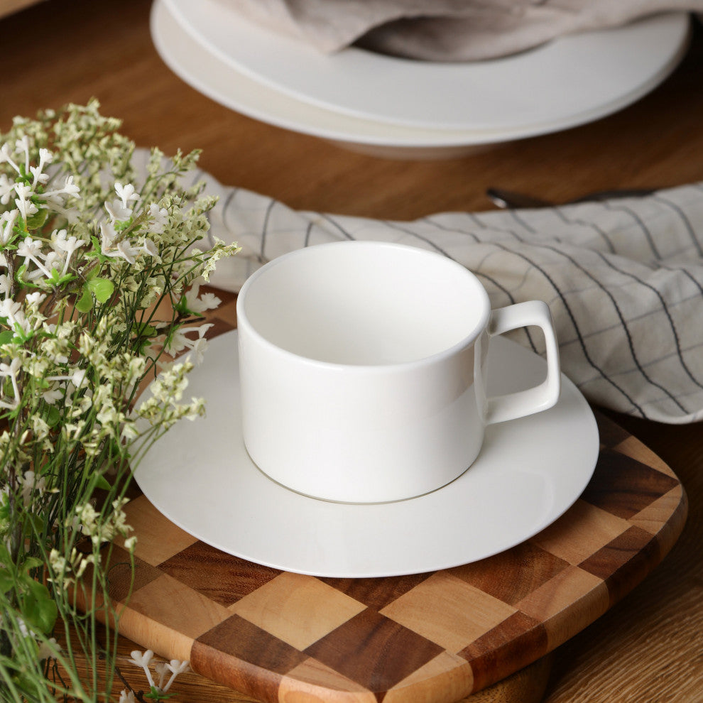 Stone Lain Sylvie Bone China 20 Piece Dinnerware Set, White