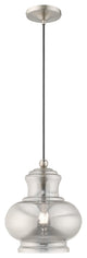Livex Lighting Brushed Nickel 1-Light Mini Pendant