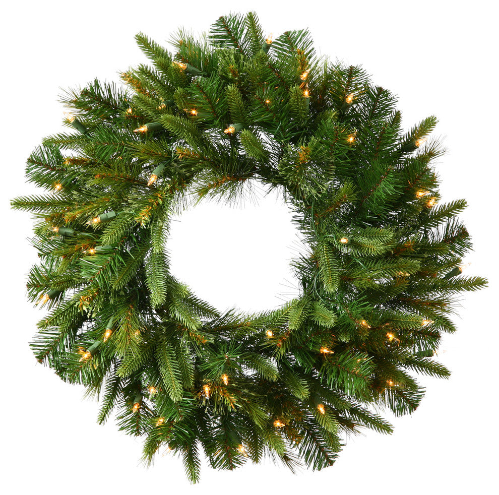 Vickerman Cashmere Wreath, 42", Clear Lights
