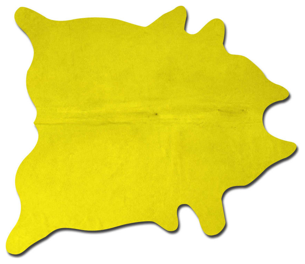 60"x84" Yellow Cowhide Area Rug