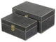 Wooden Keepsake Boxes, Set of 2, Black