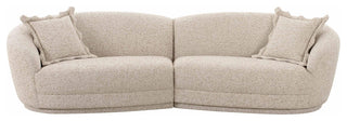 Marion Two-Tone Textured Boucle  Sectional, 4 Person