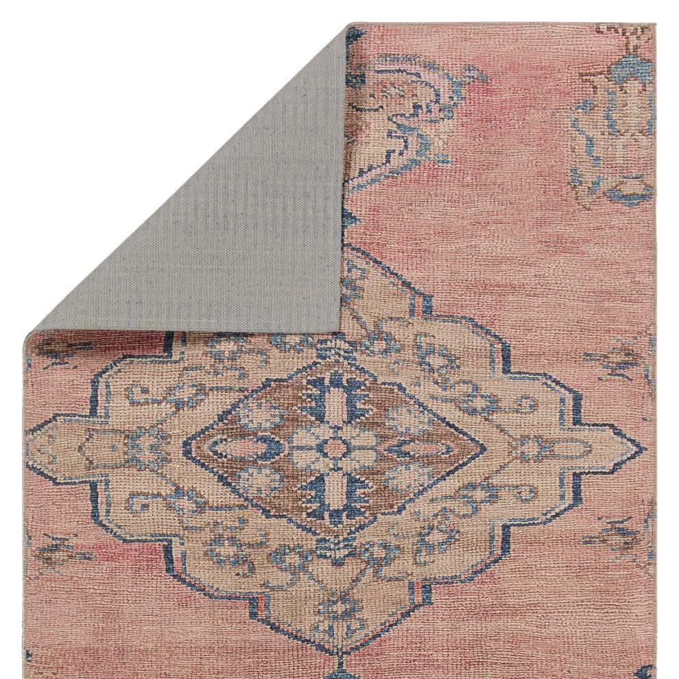 Machine Washable Jaipur Living Clanton Medallion Pink/ Blue Runner Rug 3'X8'