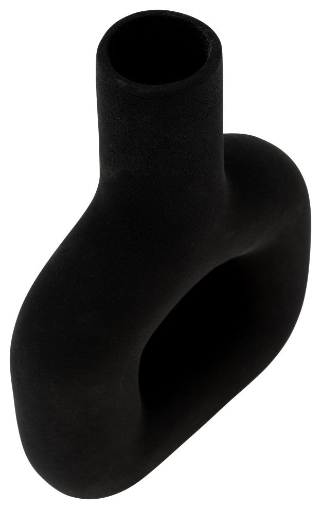 Dol, 8" Open Cut Vase, Black