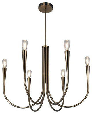 Bronte - Chandelier - 6-Light - Brass