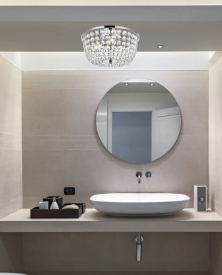 Cyrus 13" Flush Mount, Chrome