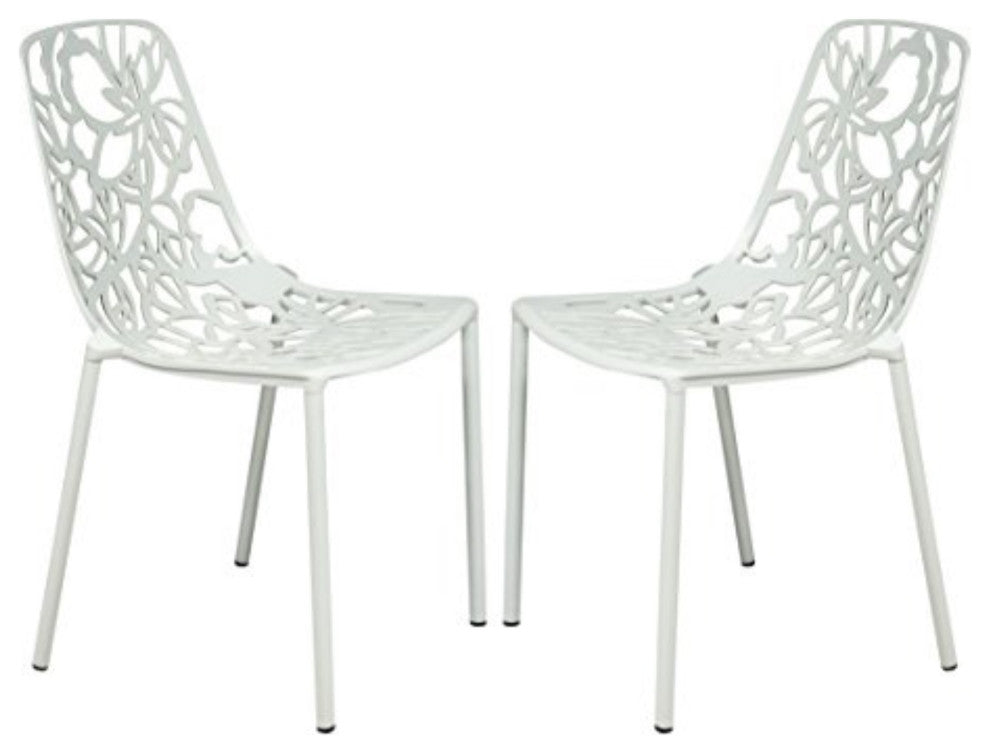 LeisureMod Modern Devon Aluminum Chair, Set of 2
