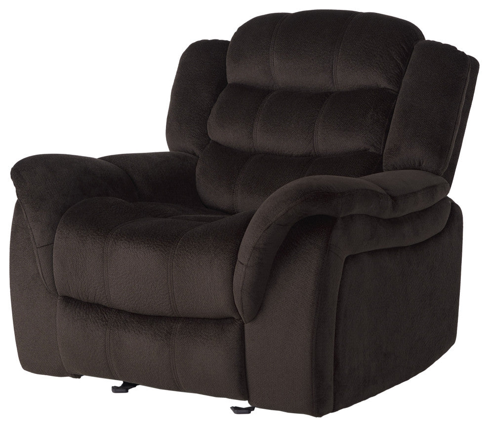 GDF Studio Blake Brown Fabric Glider Recliner Club Chair