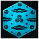 "Blue Hexagonal Tile" Print 17th Century Syrian Artisan, 26"x26"