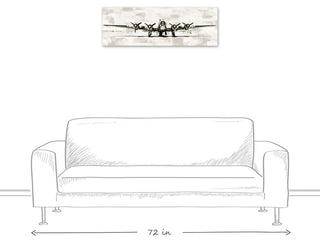 Vintage Distressed White Plane 12x36 Canvas Wall Art
