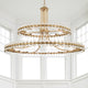 Clover 24 Light Aged Brass Two-tier Chandelier