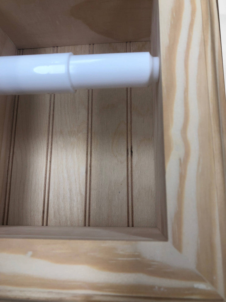Tampa Recessed Solid Wood Toilet Paper Holder 7 x 8.5, Unfinished
