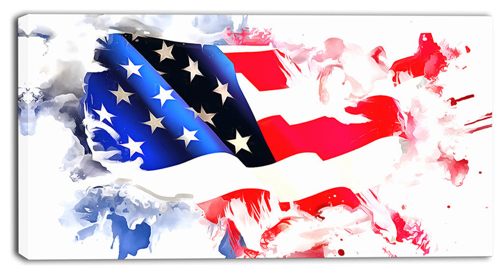"Colors of America Map" Canvas Painting
