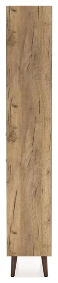 Furniture of America Finn Mid-Century Modern Wood 2-Drawer Bookcase in Light Oak