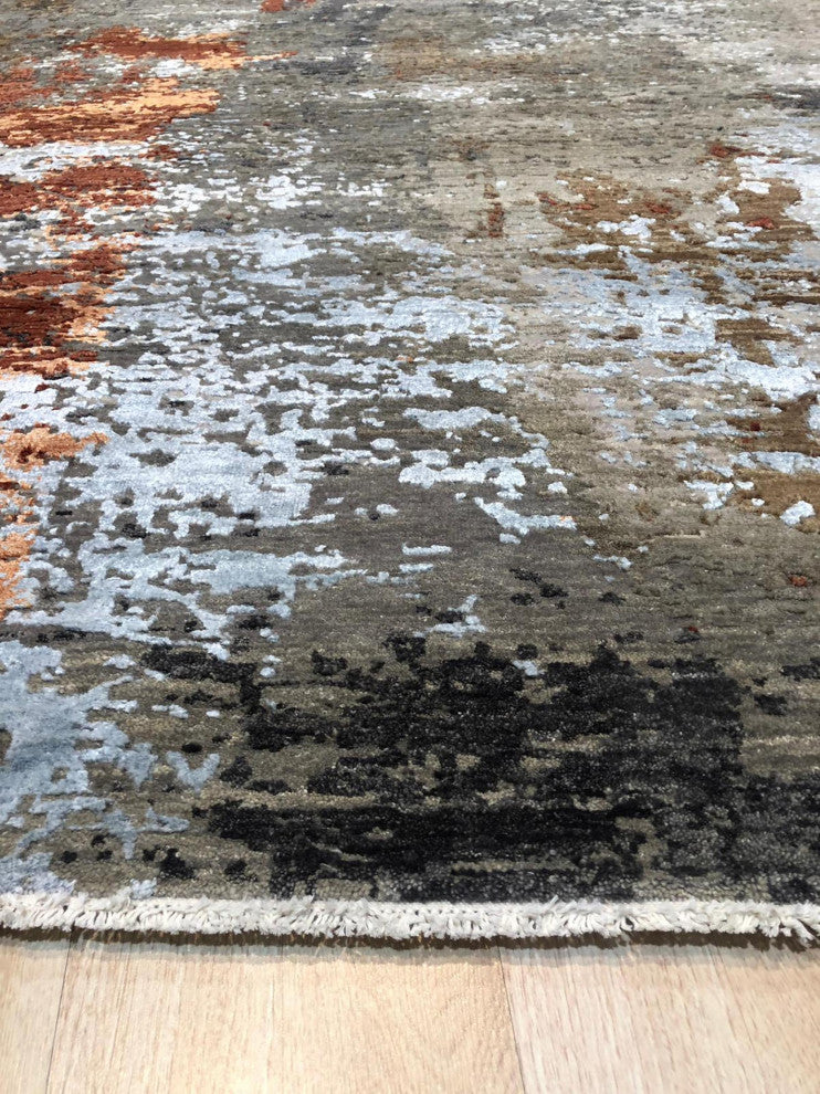 LT. GRAY Contemporary Abstract Galaxy Area Rug
