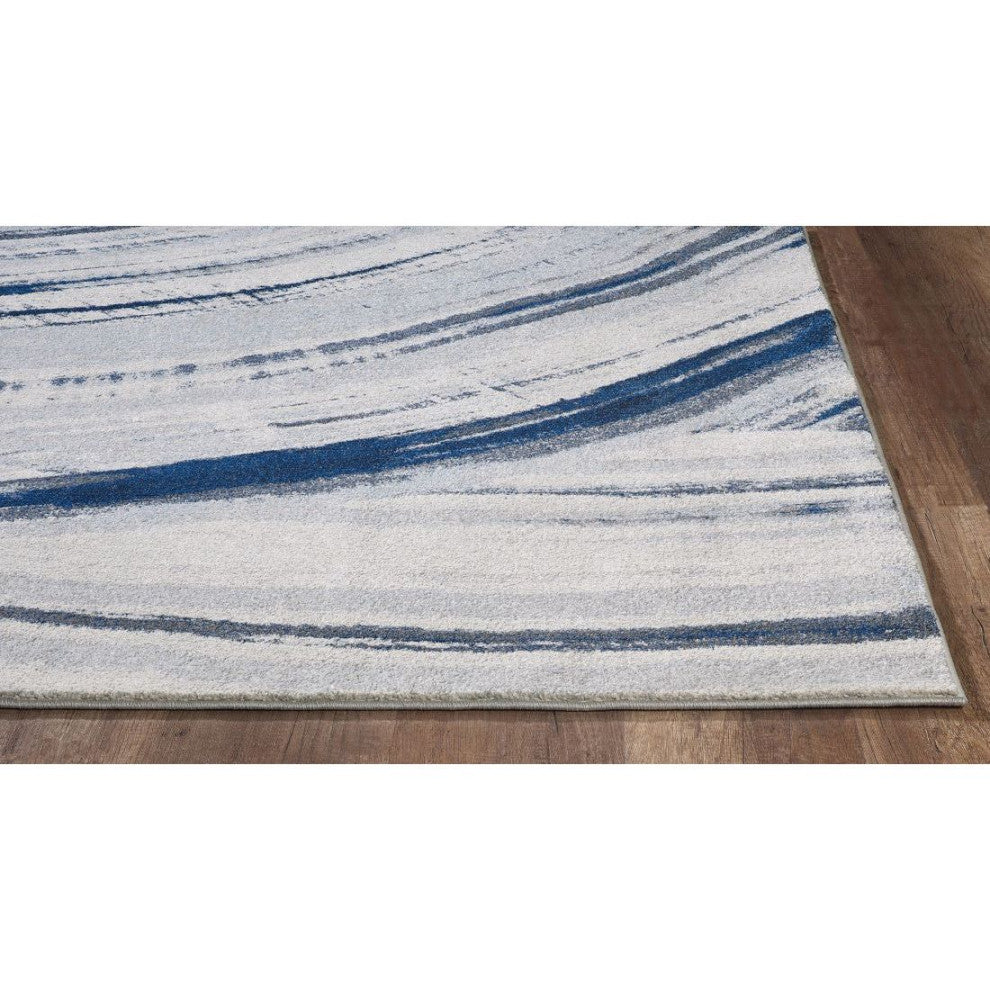 KAS Illusions 6219 Ivory/Blue Elements Area Rug, 9'10"x13'2"