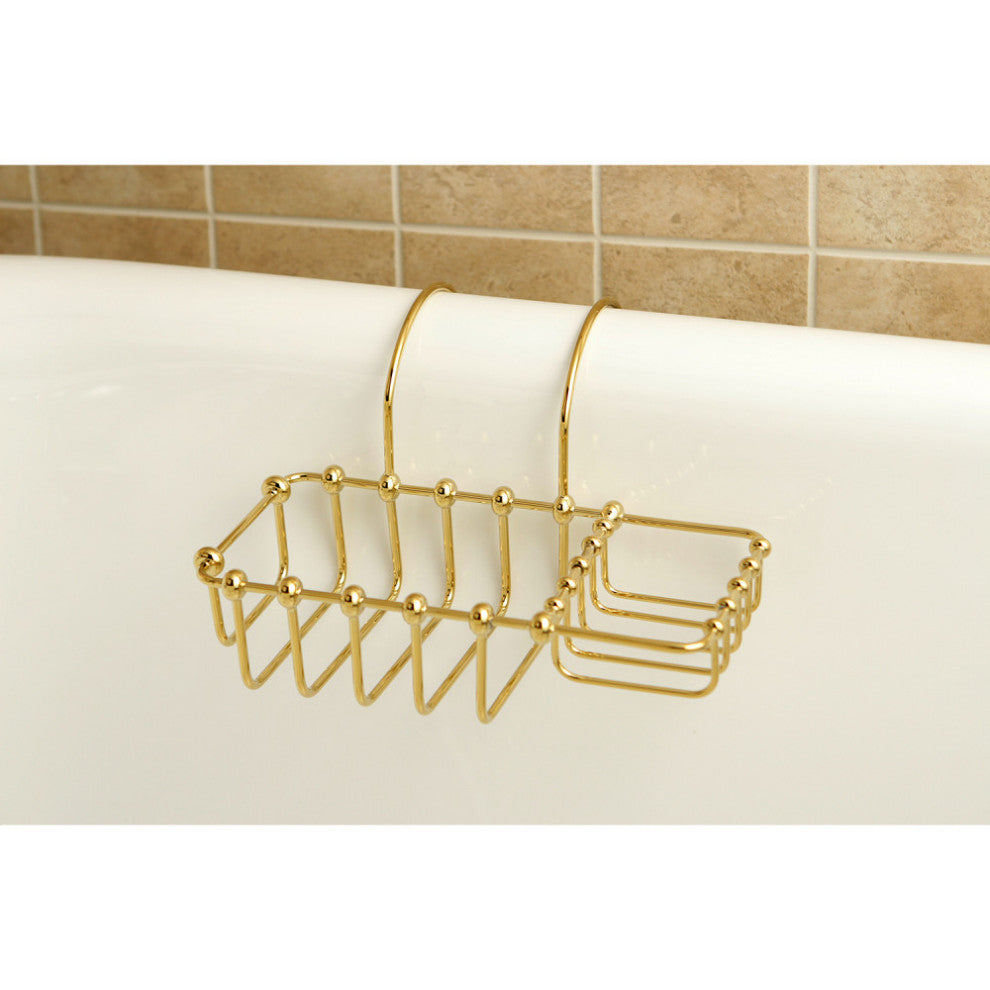 Kingston Brass Clawfoot Soap and Sponge Holder, Polished Brass