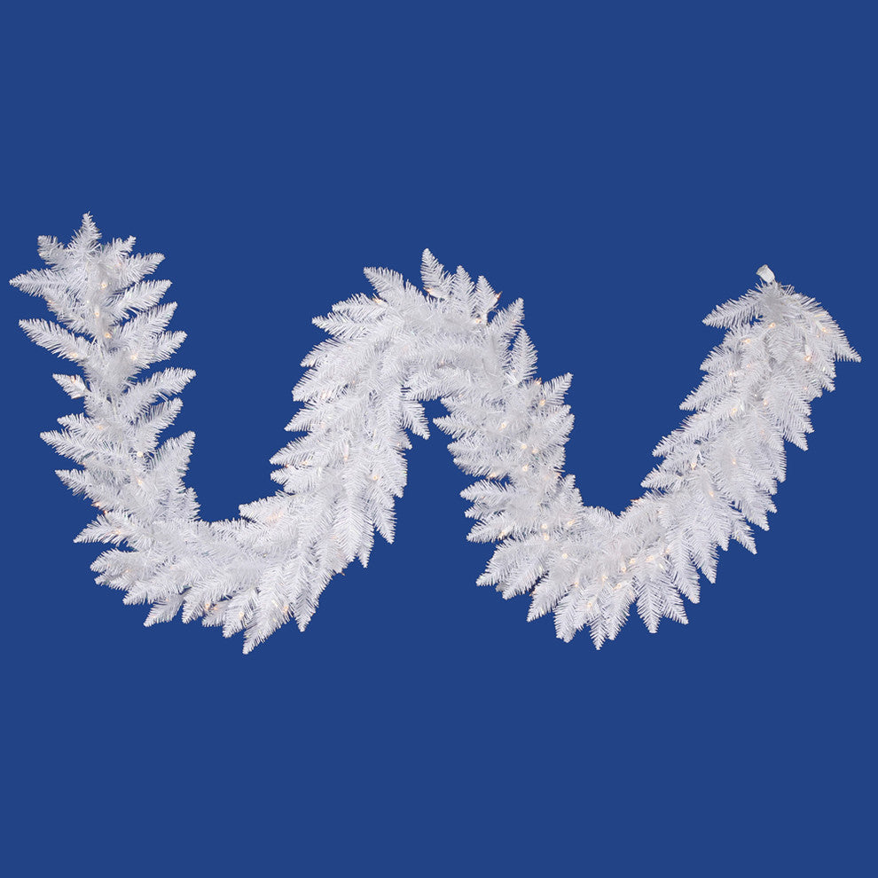 9' X 14" Sparkle White Garl 100Led Wmwht