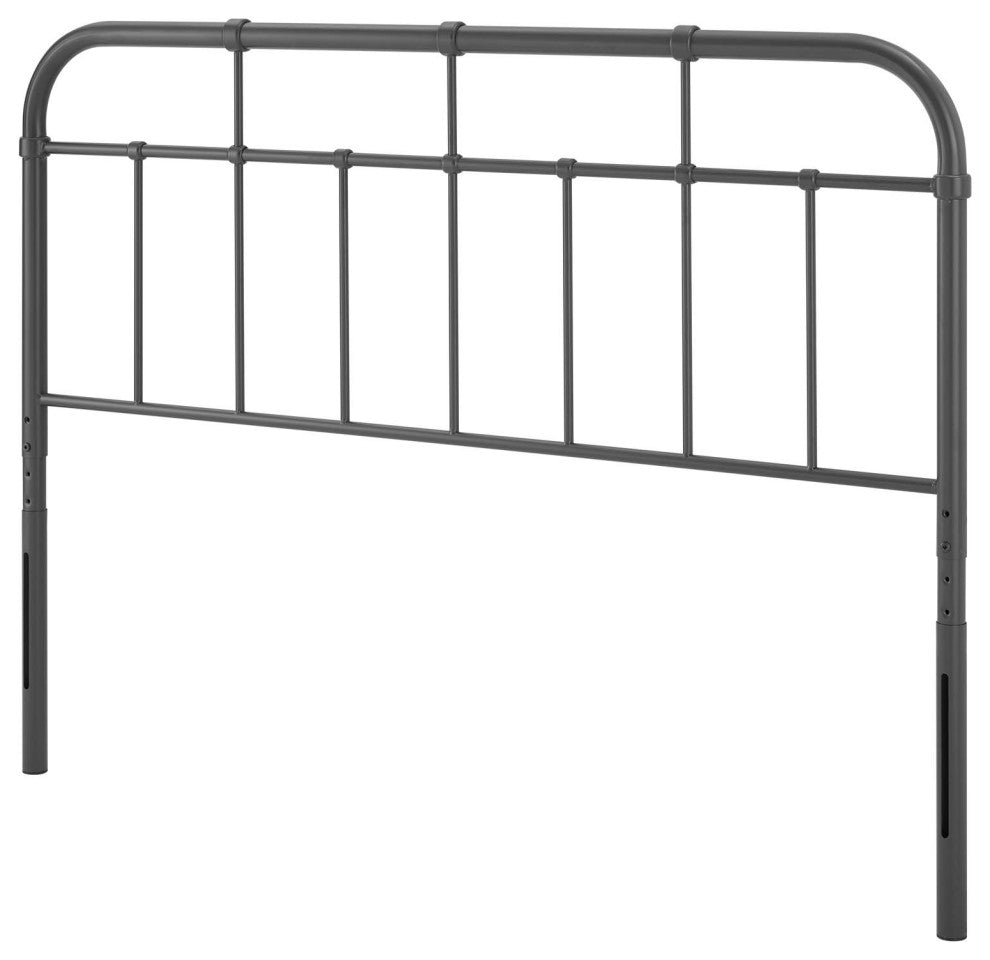 Headboard, Twin Size, Metal, Grey Gray, Modern Contemporary, Bedroom Master