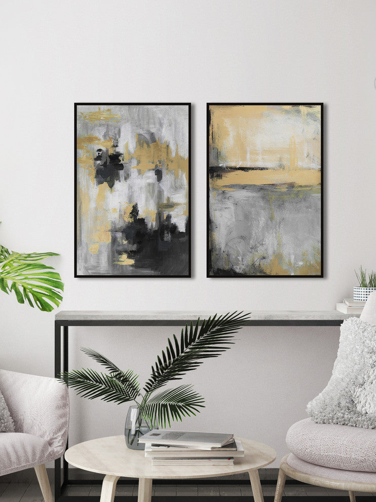 Golden Fog Diptych, 80"x60"