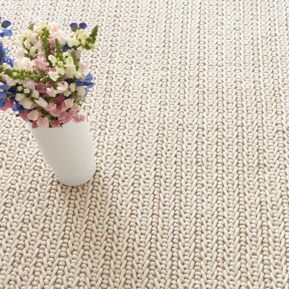 Dash & Albert Veranda Ivory Handwoven Performance Rug, Ivory, 3' x 5'