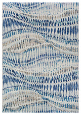 Couristan Easton Charles Bone-Blue-Multi Area Rug, 5'3" x 7'6", Bone-Blue-Multi