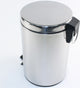 Round Polished Chrome Waste Bin With Pedal
