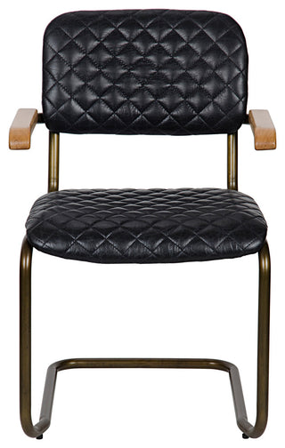 0045 Arm Chair, Vintage Black Leather