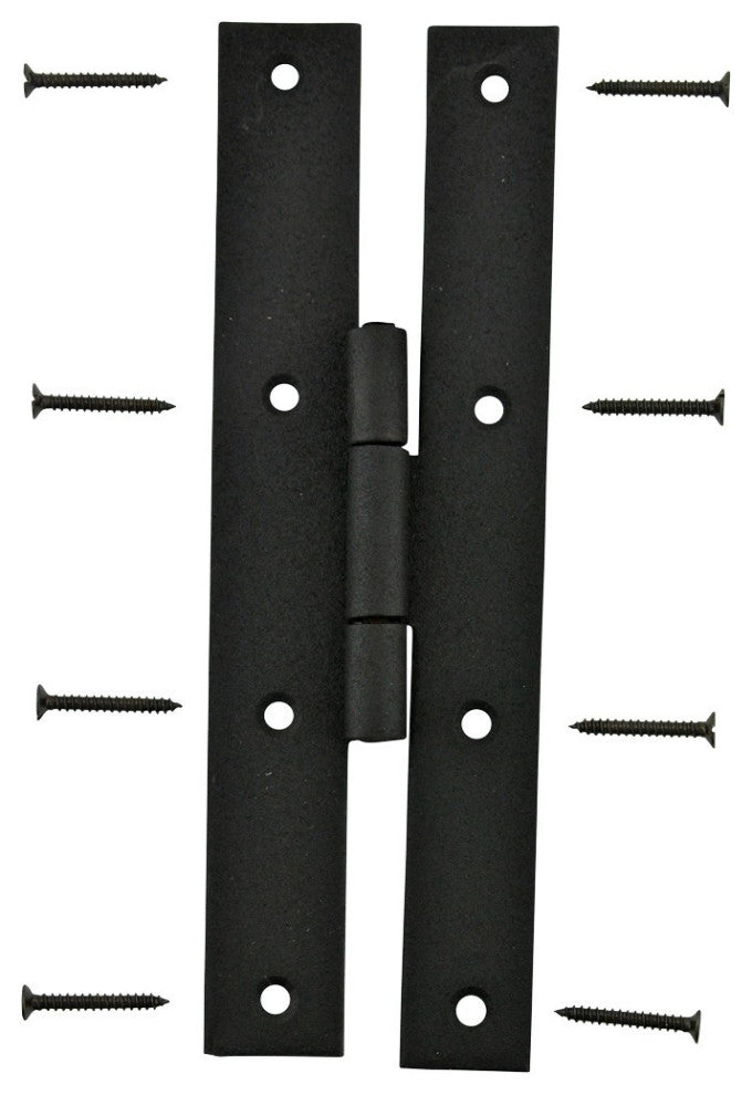 4 Forged Iron Door Flush Hinges H Style 7 inches H