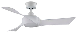Fanimation Wrap Custom Ceiling Fan Matte White/White Washed Blades, 44"