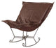 Scroll Puff Rocker With Cover, Titanium Frame, Avanti Pecan