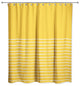 Sketch Stripes Shower Curtain, Yellow and White