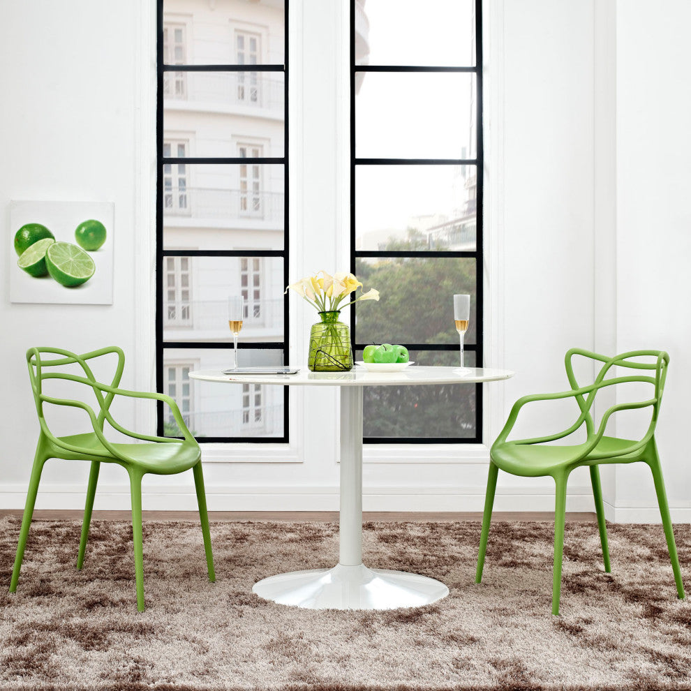 Modern Green Entangled Dining Set Set of 2