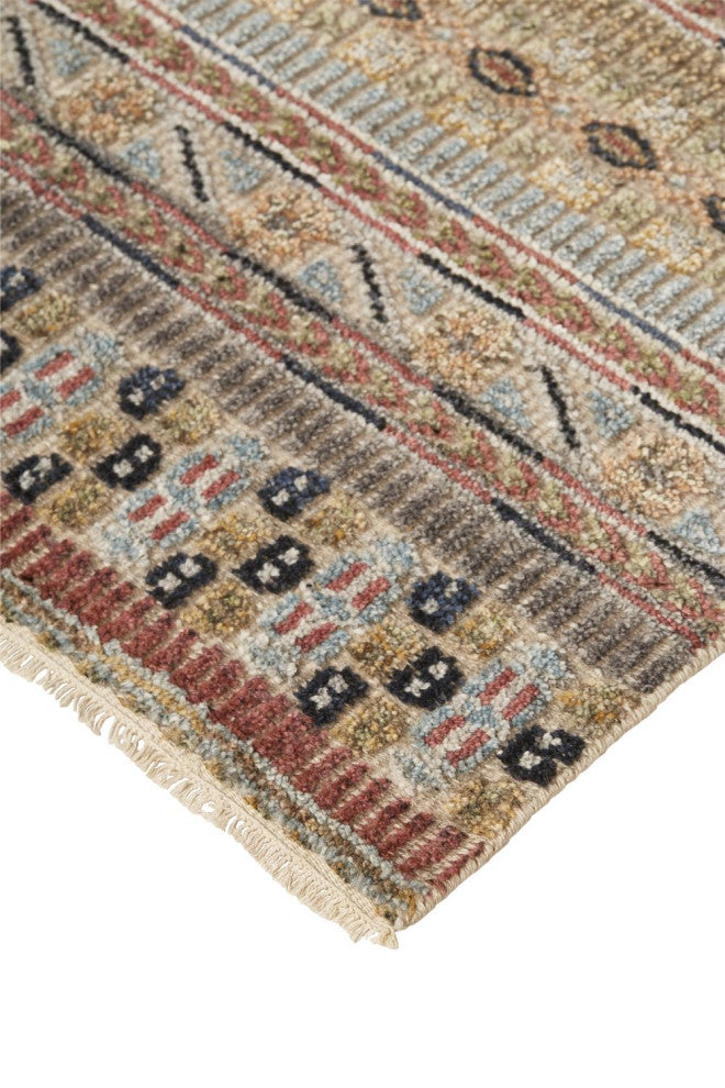 Eckhart Tribal Rug, Khaki, 2'6"x10'
