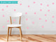 Polka Dot Fabric Wall Decals, Set of 48, 2" Polka Dots, Pink