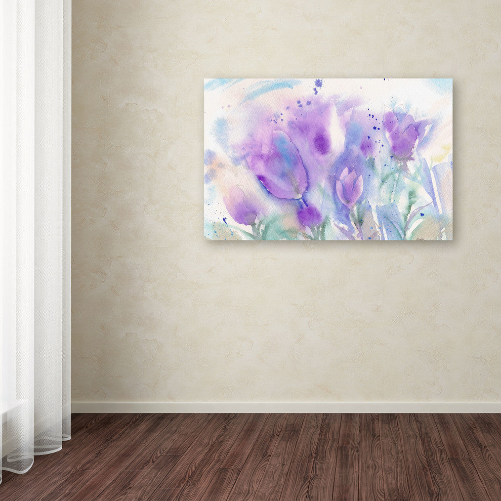 'Purple Blues' Canvas Art by Sheila Golden