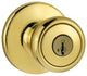 Kwikset 400T 3 RCAL RCSV1 Tylo Entry Knob, Bright Brass