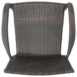 GDF Studio 7-Piece Yolanda Outdoor Acacia Wood/Wicker Dining Set