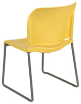 Hercules Series 880 Lb. Capacity Full Back Contoured Stack Chair-Sled Base, Yell