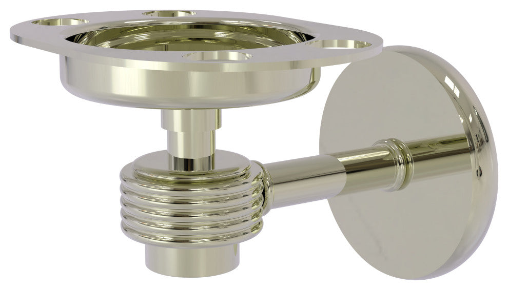 Satellite Orbit One Toothbrush Holder With Groovy Accents, Polished Nickel