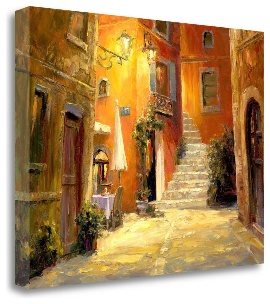 "Lighted Alley" By Haixia Liu,Ready to Hang Giclee Print on Gallery Wrap Canvas