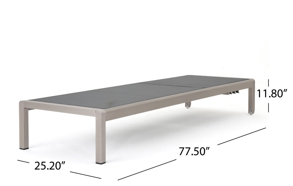 Cape Coral Mesh Outdoor Chaise Lounge, Set of 2
