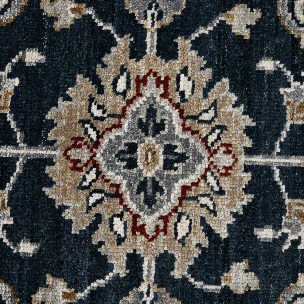 Bristol Krisha Area Rug, Blue, 10' x 14', Bordered