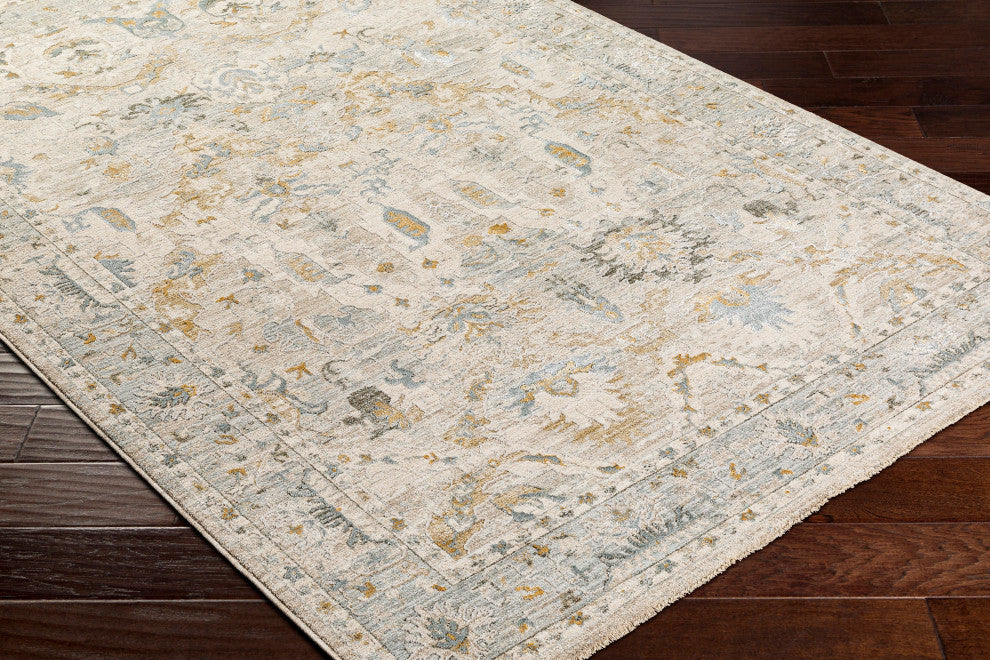 Surya Dresden DRE-2308 Machine Woven Area Rug, Off-White, 10' x 13'11"