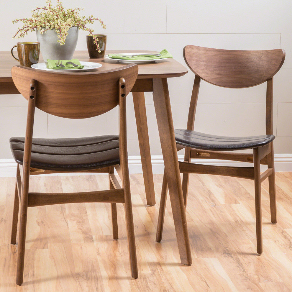 GDF Studio Norden Mid Century Design Dining Chairs, Set of 2