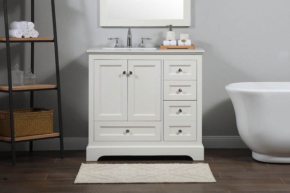 Elegant VF15536WH 36"Single Bathroom Vanity, White