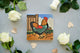 6x6" Brown Chicken Ceramic Art Tile Hot Plate Trivet and Wall Decor