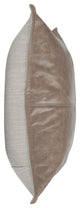 Kosas Home Cheyenne 100% Leather 22" Throw Pillow, Taupe