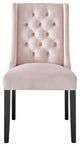 Side Dining Chair, Set of 2, Pink, Velvet, Modern, Cafe Bistro Hospitality